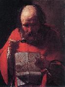 LA TOUR, Georges de Saint Jerome Reading sg oil painting reproduction